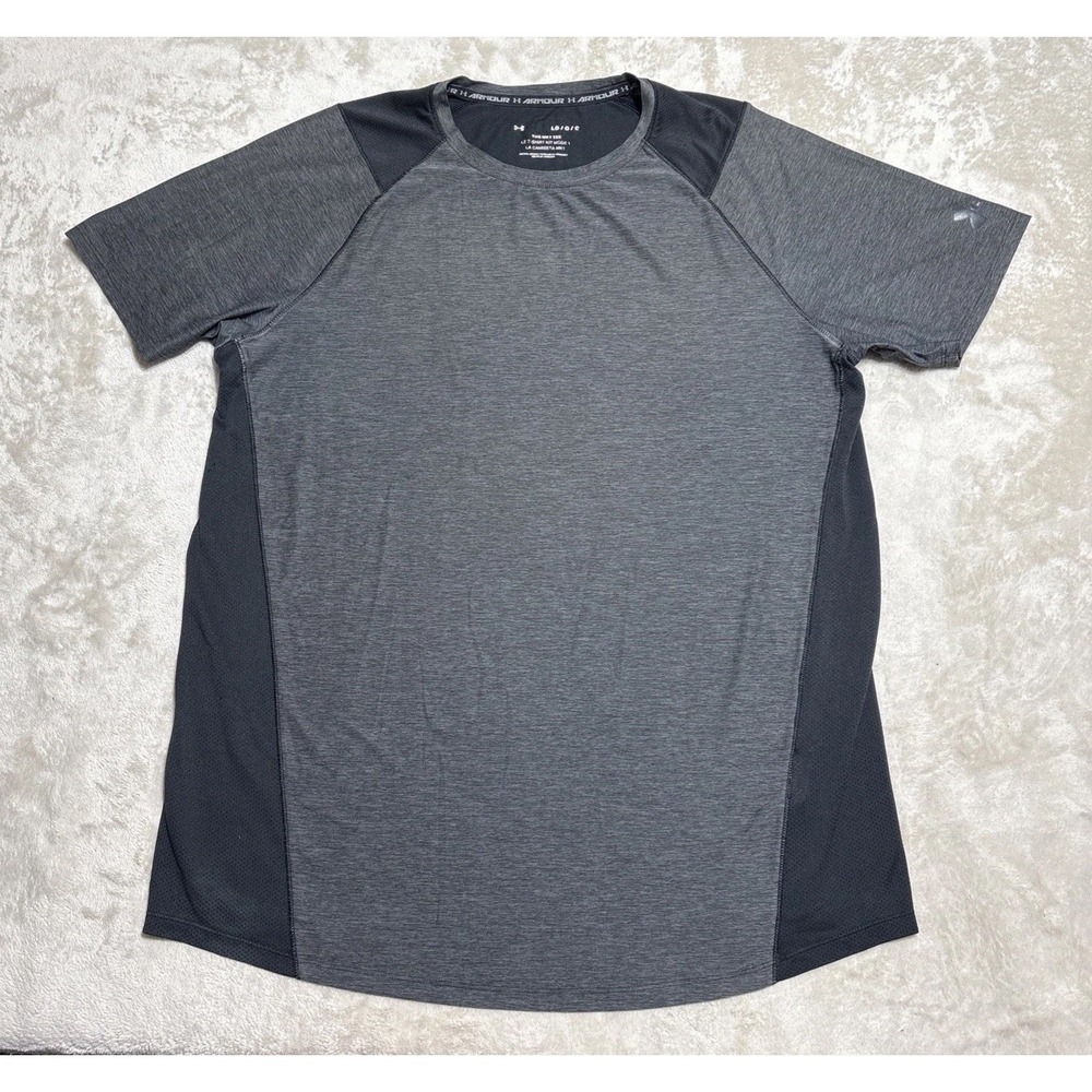 Under Armour T-Shirt MK1 Tee Mens Large Performance Lightweight Gray Vented